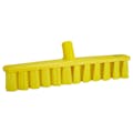 15.7" Yellow Polypropylene Vikan® UST Push Broom Head with Soft Polyester Bristles (Handle Sold Separately)