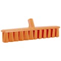 15.7" Orange Polypropylene Vikan® UST Push Broom Head with Soft Polyester Bristles (Handle Sold Separately)