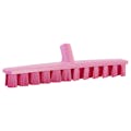 15.7" Pink Polypropylene Vikan® UST Deck Scrub Brush with Stiff Polyester Bristles (Handle Sold Separately)