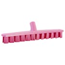 15.7" Pink Polypropylene Vikan® UST Deck Scrub Brush with Stiff Polyester Bristles (Handle Sold Separately)