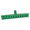 15.7" Green Polypropylene Vikan® UST Deck Scrub Brush with Stiff Polyester Bristles (Handle Sold Separately)