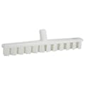 15.7" White Polypropylene Vikan® UST Deck Scrub Brush with Stiff Polyester Bristles (Handle Sold Separately)
