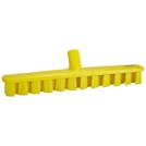 15.7" Yellow Polypropylene Vikan® UST Deck Scrub Brush with Stiff Polyester Bristles (Handle Sold Separately)