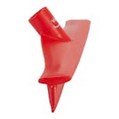 15.7" Red Polypropylene Vikan® Ultra Hygiene Squeegee with Single TPE Rubber Blade (Handle Sold Separately)
