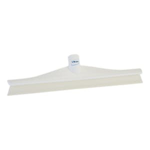 15.7" White Polypropylene Vikan® Ultra Hygiene Squeegee with Single TPE Rubber Blade (Handle Sold Separately)