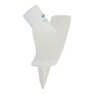 15.7" White Polypropylene Vikan® Ultra Hygiene Squeegee with Single TPE Rubber Blade (Handle Sold Separately)