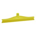 15.7" Yellow Polypropylene Vikan® Ultra Hygiene Squeegee with Single TPE Rubber Blade (Handle Sold Separately)