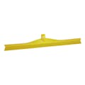 23.6" Yellow Polypropylene Vikan® Ultra Hygiene Squeegee with Single TPE Rubber Blade (Handle Sold Separately)