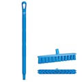 15.7" Blue Polypropylene Vikan® UST Push Broom with Soft Bristles & 26" Blue Ultra Hygienic Handle