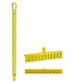 15.7" Yellow Polypropylene Vikan® UST Push Broom with Soft Bristles & 26" Yellow Ultra Hygienic Handle