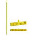 15.7" Yellow Polypropylene Vikan® UST Push Broom with Soft Bristles & 40" Yellow Ultra Hygienic Handle