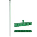 15.7" Green Polypropylene Vikan® UST Push Broom with Soft Bristles & 67" Green Ultra Hygienic Handle