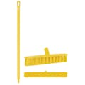 15.7" Yellow Polypropylene Vikan® UST Push Broom with Soft Bristles & 67" Yellow Ultra Hygienic Handle