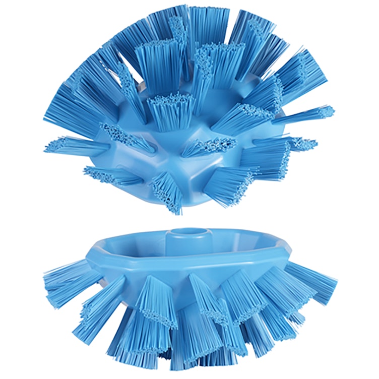 Blue Polypropylene Vikan® UST Tank Brush with Stiff Bristles & 39.4" Blue Ultra Hygienic Handle