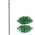 Green Polypropylene Vikan® UST Tank Brush with Stiff Bristles & 59.1" Green Ultra Hygienic Handle
