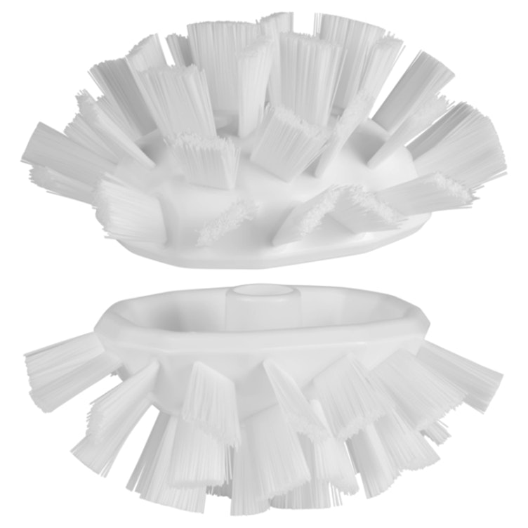White Polypropylene Vikan® UST Tank Brush with Stiff Bristles & 59.1" White Ultra Hygienic Handle