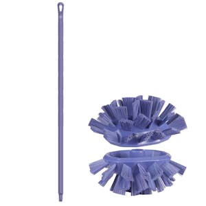 Purple Polypropylene Vikan® UST Tank Brush with Stiff Bristles & 59.1" Purple Ultra Hygienic Handle