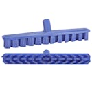 15.7" Purple Polypropylene Vikan® UST Deck Scrub Brush with Stiff Bristles & 25.6" White Ultra Hygienic Handle
