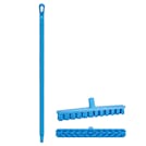 15.7" Blue Polypropylene Vikan® UST Deck Scrub Brush with Stiff Bristles & 39.4" Blue Ultra Hygienic Handle