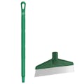 Green Polypropylene Vikan® Table & Floor Scraper with Stainless Steel Blade & 25.6" Green Ultra Hygienic Handle