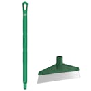 Green Polypropylene Vikan® Table & Floor Scraper with Stainless Steel Blade & 25.6" Green Ultra Hygienic Handle