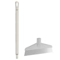 White Polypropylene Vikan® Table & Floor Scraper with Stainless Steel Blade & 25.6" White Ultra Hygienic Handle