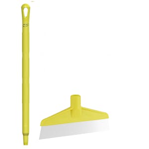 Yellow Polypropylene Vikan® Table & Floor Scraper with Stainless Steel Blade & 25.6" Yellow Ultra Hygienic Handle