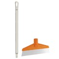 Orange Polypropylene Vikan® Table & Floor Scraper with Stainless Steel Blade & 25.6" White Ultra Hygienic Handle