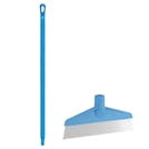 Blue Polypropylene Vikan® Table & Floor Scraper with Stainless Steel Blade & 39.4" Blue Ultra Hygienic Handle