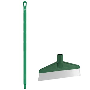 Green Polypropylene Vikan® Table & Floor Scraper with Stainless Steel Blade & 39.4" Green Ultra Hygienic Handle
