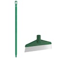 Green Polypropylene Vikan® Table & Floor Scraper with Stainless Steel Blade & 39.4" Green Ultra Hygienic Handle