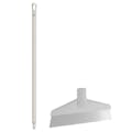 White Polypropylene Vikan® Table & Floor Scraper with Stainless Steel Blade & 39.4" White Ultra Hygienic Handle