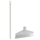 White Polypropylene Vikan® Table & Floor Scraper with Stainless Steel Blade & 39.4" White Ultra Hygienic Handle