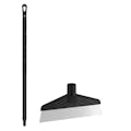 Black Polypropylene Vikan® Table & Floor Scraper with Stainless Steel Blade & 39.4" Black Ultra Hygienic Handle