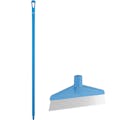Blue Polypropylene Vikan® Table & Floor Scraper with Stainless Steel Blade & 51.2" Blue Ultra Hygienic Handle