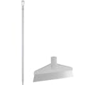 White Polypropylene Vikan® Table & Floor Scraper with Stainless Steel Blade & 51.2" White Ultra Hygienic Handle