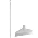White Polypropylene Vikan® Table & Floor Scraper with Stainless Steel Blade & 51.2" White Ultra Hygienic Handle