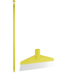 Yellow Polypropylene Vikan® Table & Floor Scraper with Stainless Steel Blade & 51.2" Yellow Ultra Hygienic Handle