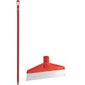 Red Polypropylene Vikan® Table & Floor Scraper with Stainless Steel Blade & 59.1" Red Ultra Hygienic Handle