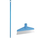 Blue Polypropylene Vikan® Table & Floor Scraper with Stainless Steel Blade & 59.1" Blue Ultra Hygienic Handle
