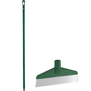 Green Polypropylene Vikan® Table & Floor Scraper with Stainless Steel Blade & 59.1" Green Ultra Hygienic Handle