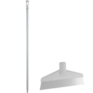 White Polypropylene Vikan® Table & Floor Scraper with Stainless Steel Blade & 59.1" White Ultra Hygienic Handle