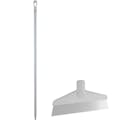 White Polypropylene Vikan® Table & Floor Scraper with Stainless Steel Blade & 59.1" White Ultra Hygienic Handle