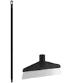 Black Polypropylene Vikan® Table & Floor Scraper with Stainless Steel Blade & 59.1" Black Ultra Hygienic Handle