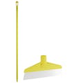 Yellow Polypropylene Vikan® Table & Floor Scraper with Stainless Steel Blade & 59.1" Yellow Ultra Hygienic Handle