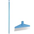 Blue Polypropylene Vikan® Table & Floor Scraper with Stainless Steel Blade & 66.9" Blue Ultra Hygienic Handle