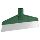 Green Polypropylene Vikan® Table & Floor Scraper with Stainless Steel Blade & 66.9" Green Ultra Hygienic Handle