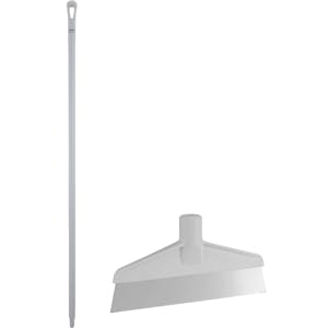 White Polypropylene Vikan® Table & Floor Scraper with Stainless Steel Blade & 66.9" White Ultra Hygienic Handle