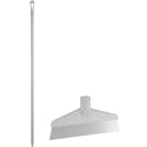 White Polypropylene Vikan® Table & Floor Scraper with Stainless Steel Blade & 66.9" White Ultra Hygienic Handle
