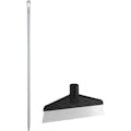 Black Polypropylene Vikan® Table & Floor Scraper with Stainless Steel Blade & 66.9" White Ultra Hygienic Handle
